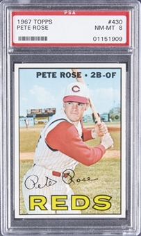 1967 Topps #430 Pete Rose – PSA NM-MT 8